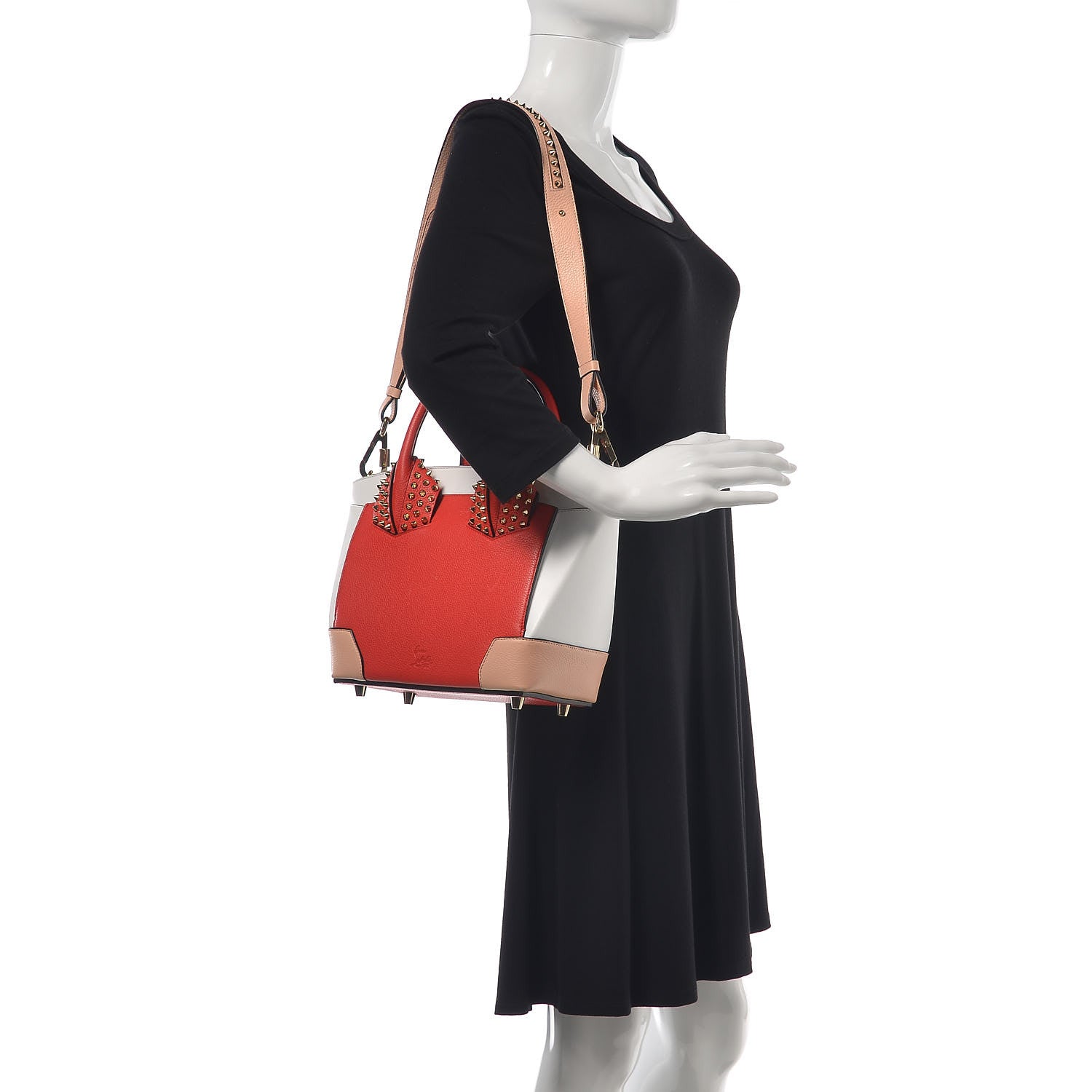Christian Louboutin Calfskin Small Eloise Tote Fraise Poudre White 2 of 16
