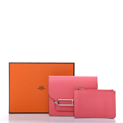 Hermes Evercolor Roulis Slim Wallet Rose Azalee 9 of 9