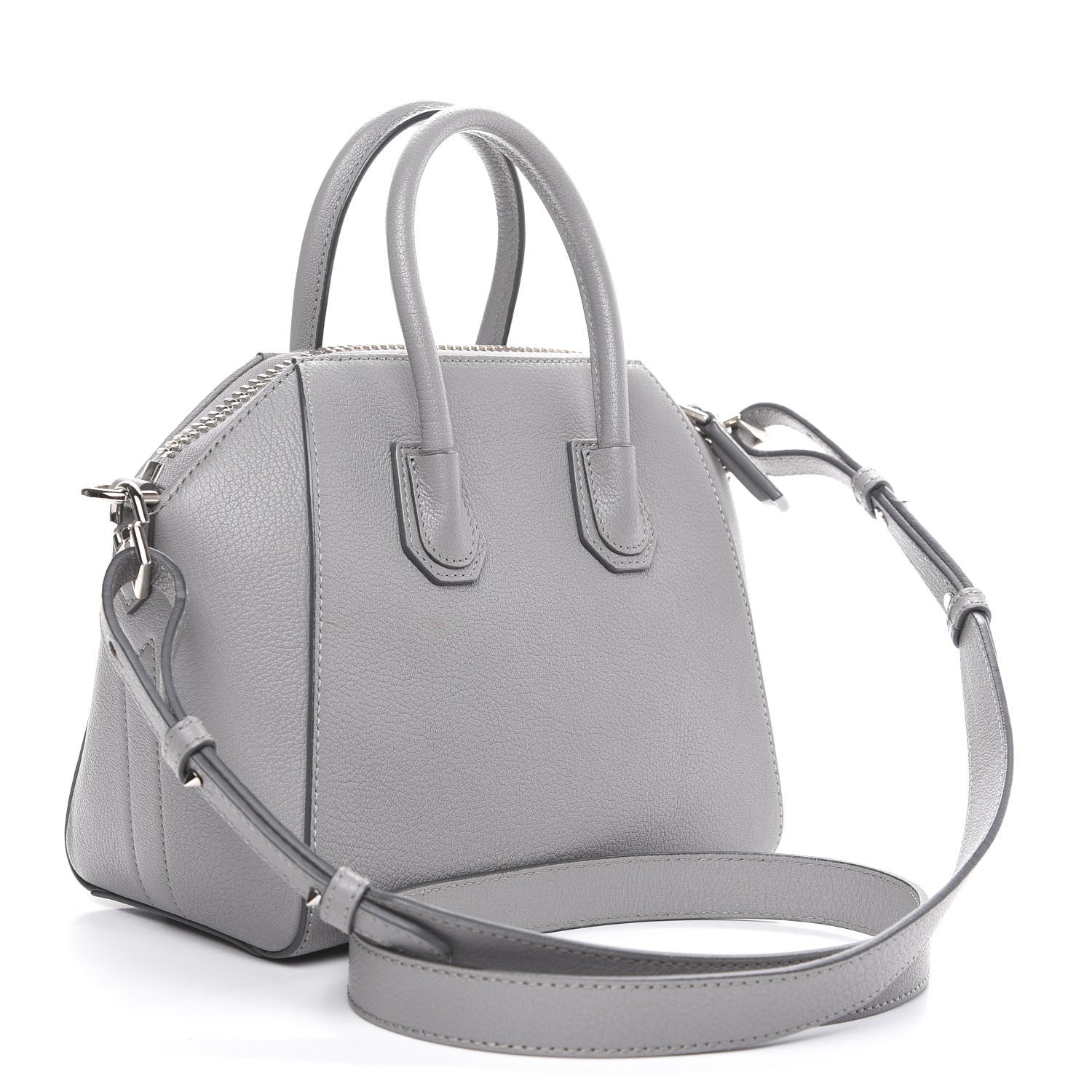 Givenchy Sugar Goatskin Mini Antigona Pearl Grey 2 of 9