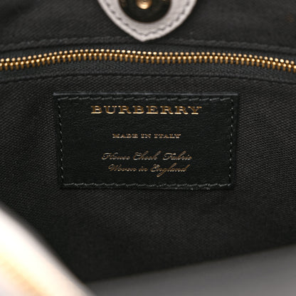 Burberry Derby Calfskin House Check Medium Banner Tote Pale Grey 7 of 12