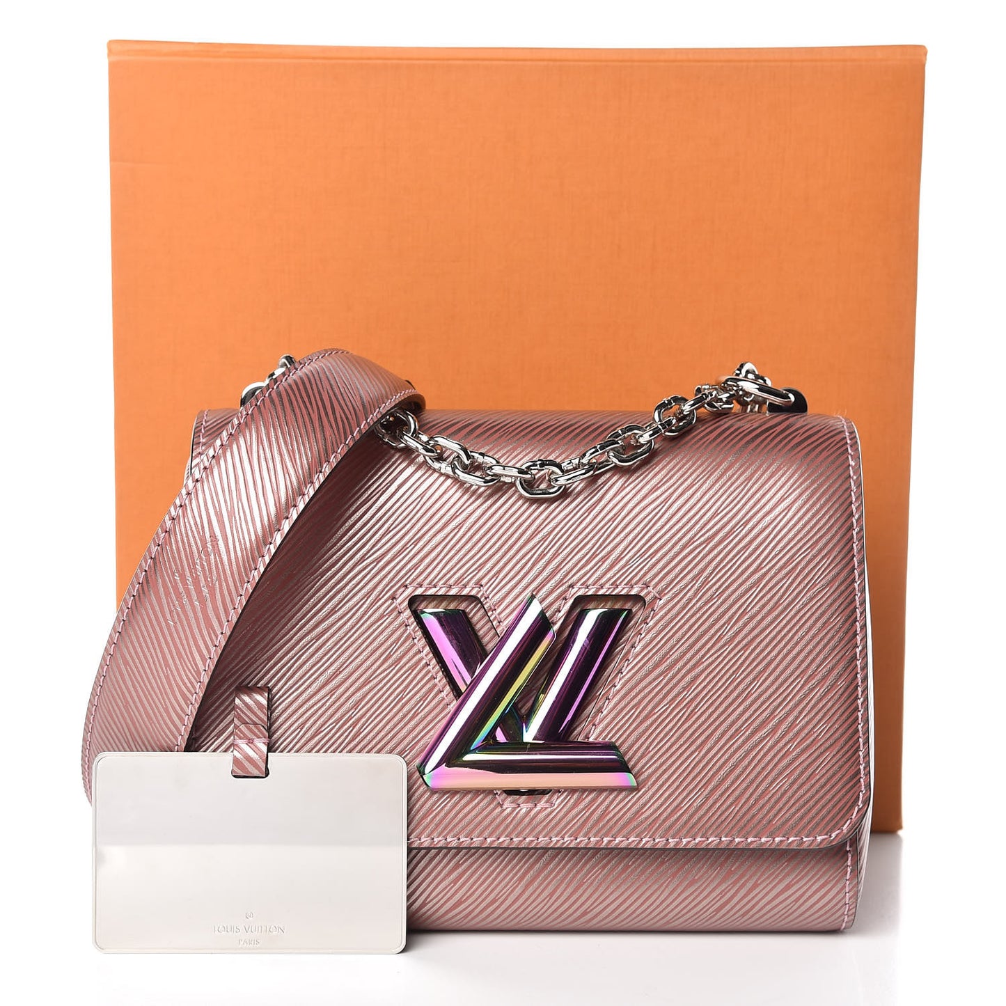 Epi Scarabeo Twist Shoulder Bag PM Rose Gold