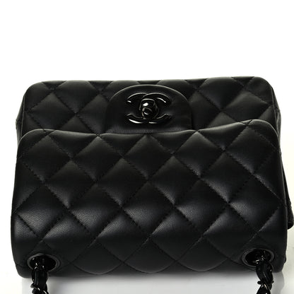 Chanel Lambskin Quilted Mini Square Flap So Black 6 of 8