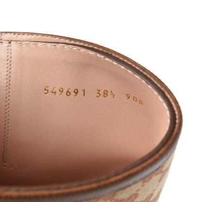 Gucci GG Monogram Calfskin Lola Tall Boots 38.5 Beige Ruggine Cuir 7 of 7