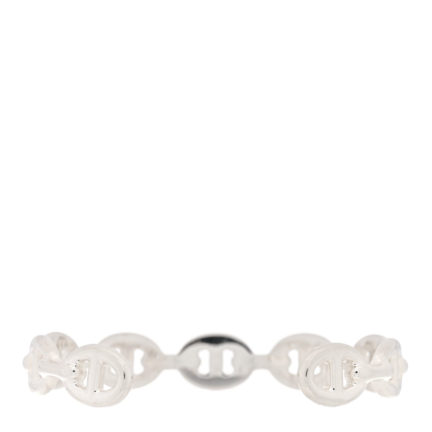 Sterling Silver MM Chaine d'Ancre Enchainee Cuff Bracelet SH