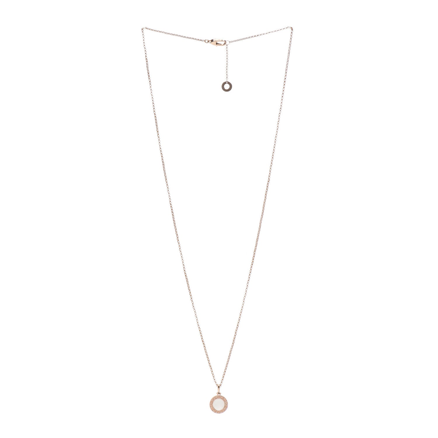 Bulgari 18K Rose Gold Mother of Pearl BVLGARI BVLGARI Pendant Necklace 3 of 4