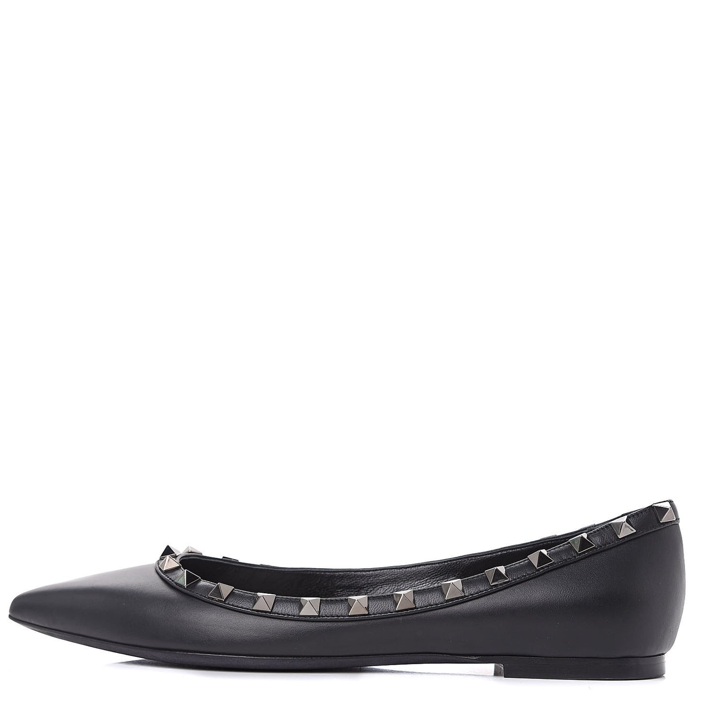 Nappa Rockstud Ballerina Flats 38.5 Black