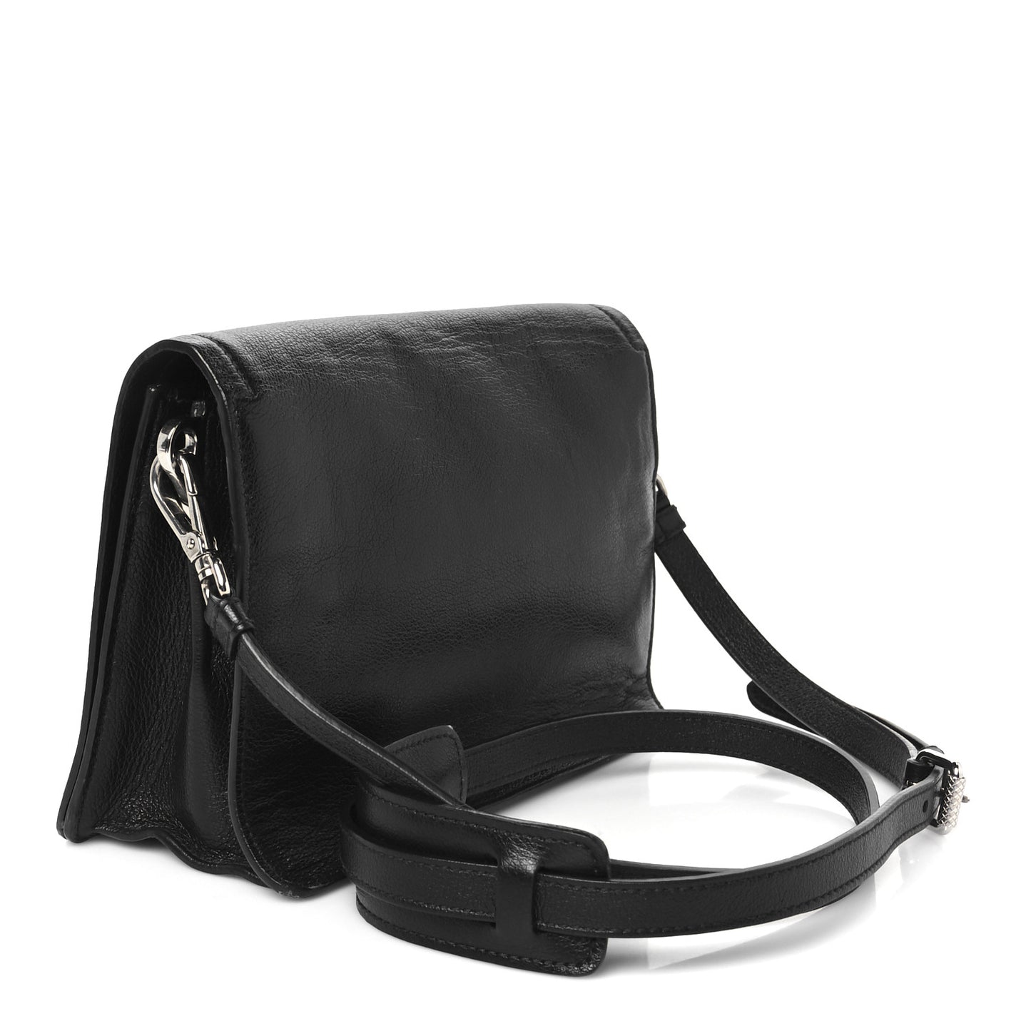 Glace Calf Shoulder Bag Black