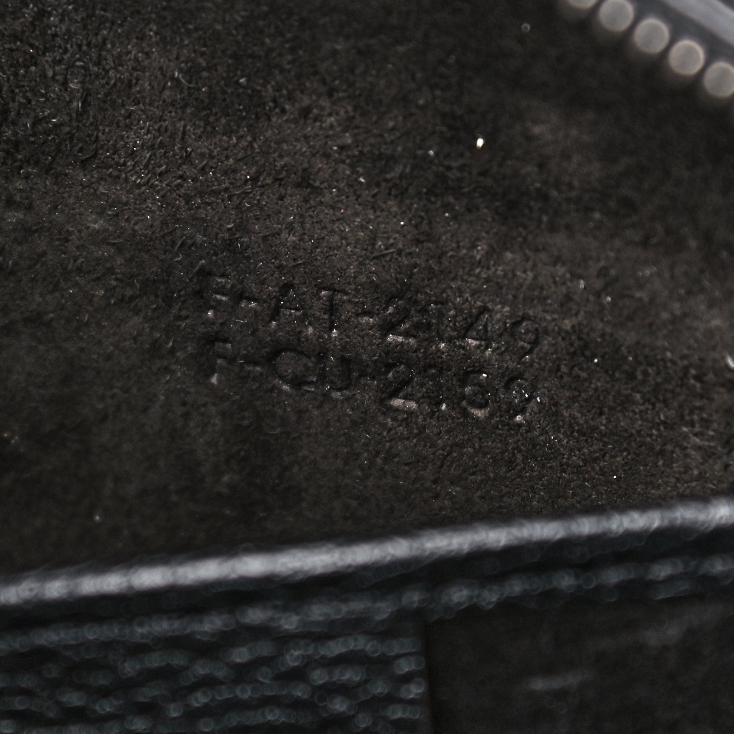 Drummed Calfskin Nano Luggage Black