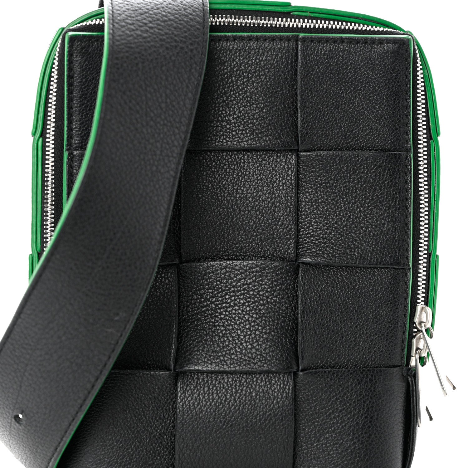 Bottega Veneta Calfskin Intrecciato Mini Cassette Sling Bag Black Parakeet 7 of 9