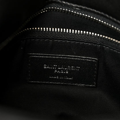 Saint Laurent Lambskin Quilted Small Loulou Puffer Monogram Chain Satchel Black 7 of 11