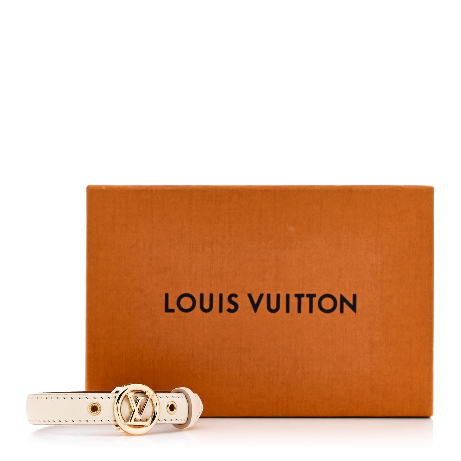 Louis Vuitton Calfskin LV Circle Bracelet 17 White 6 of 6
