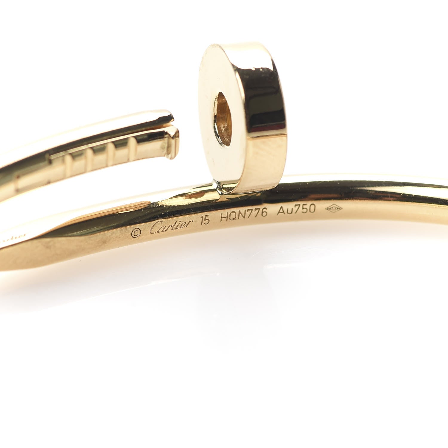 Cartier 18K Yellow Gold Juste Un Clou Bracelet 15 5 of 6