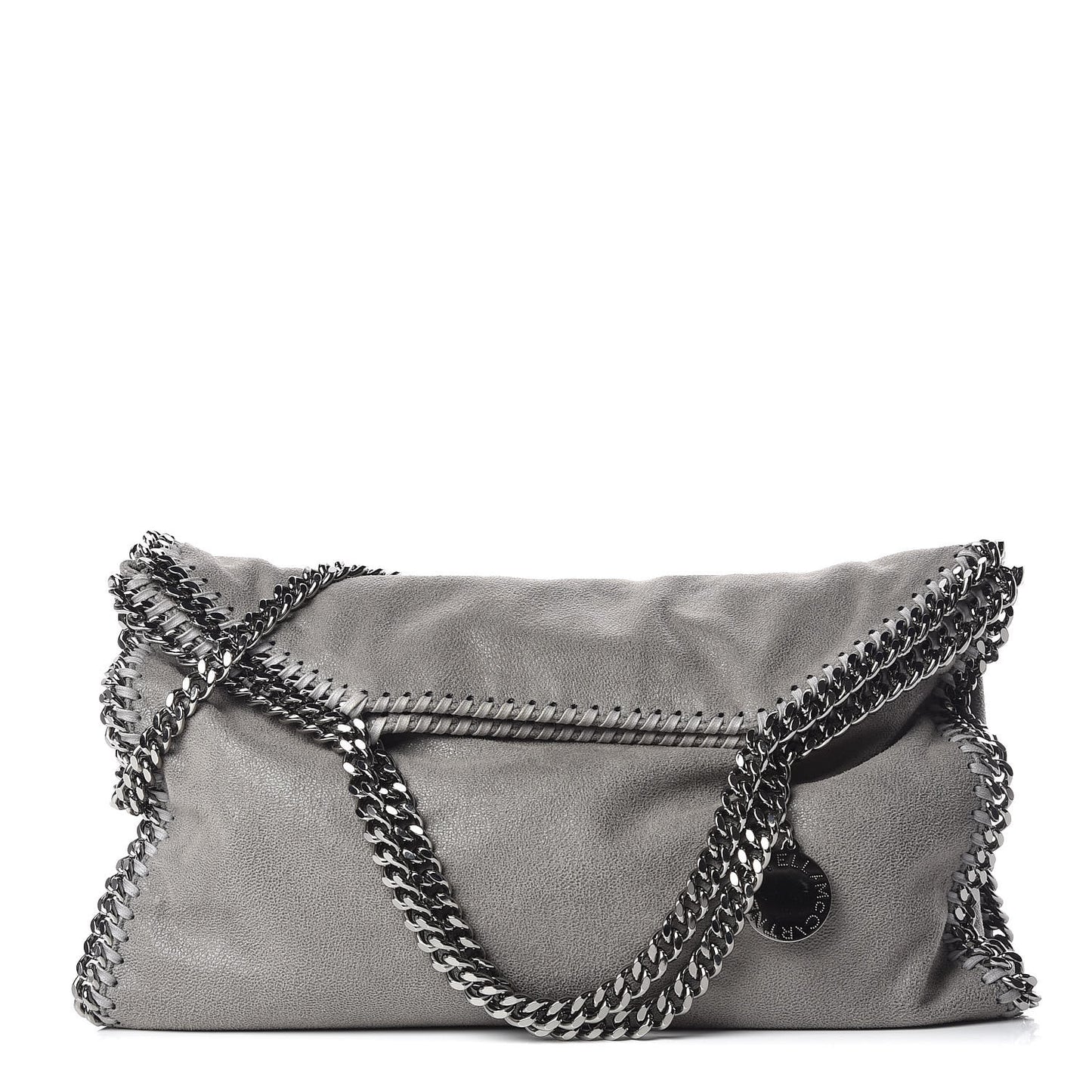 Shaggy Deer Falabella Fold Over Tote Grey
