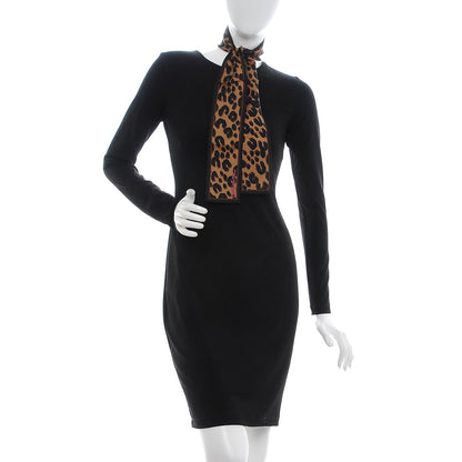 Louis Vuitton Silk Leopard Bandeau Scarf Marron 2 of 4