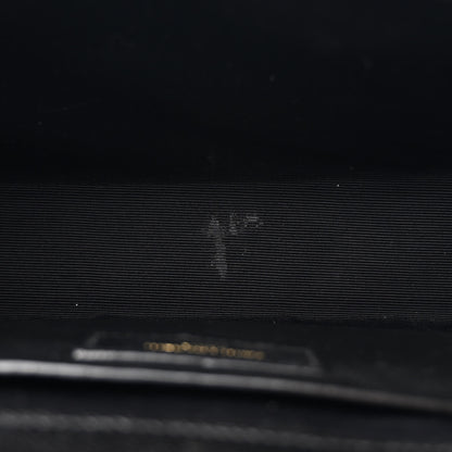 Saint Laurent Grain De Poudre Textured Mixed Matelasse Triquilt Medium Monogram Satchel Black 5 of 10