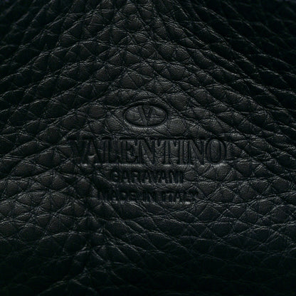 Valentino Garavani Pebbled Calfskin Medium Rockstud Flip Lock Crossbody Bag Navy 6 of 9