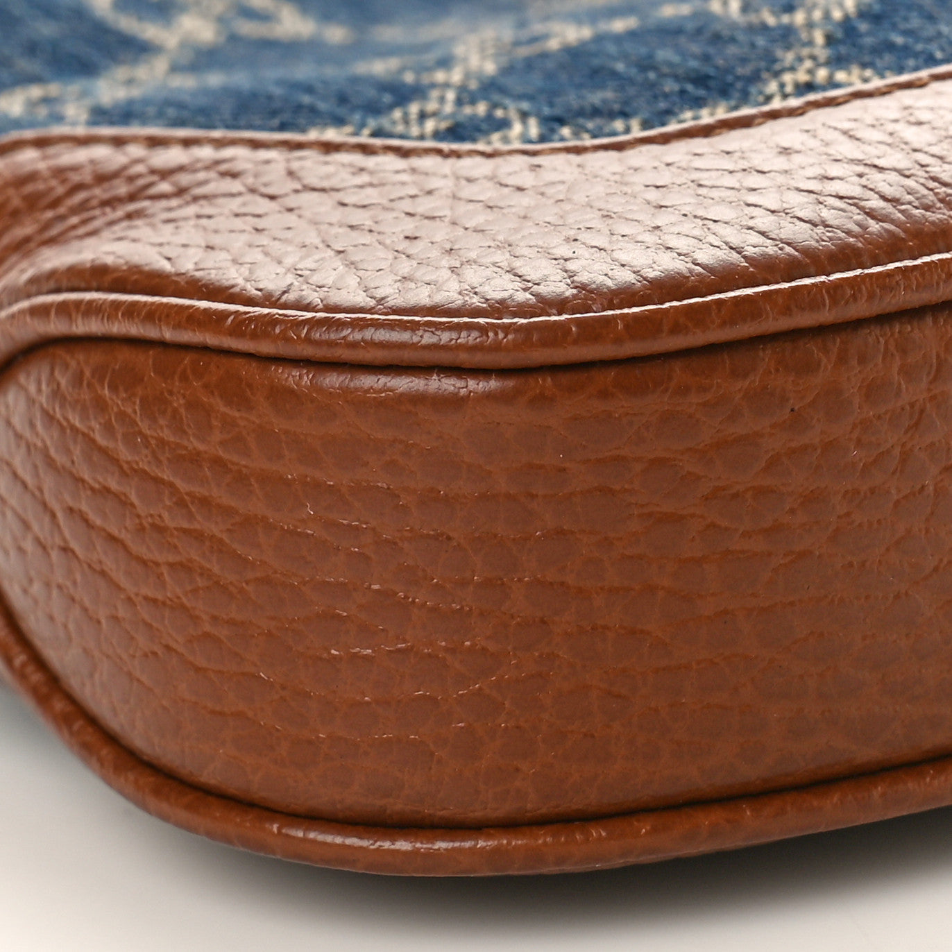 New Denim GG Monogram Calfskin Mini Jackie 1961 Hobo Blue Tea Cuir