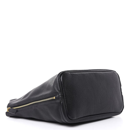 Alexander McQueen Pebbled Calfskin Skull Padlock Tote Black 4 of 11