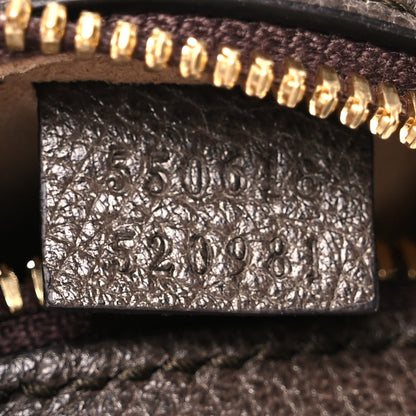 Gucci GG Supreme Monogram Web Mini Ophidia Round Shoulder Bag Brown 6 of 9