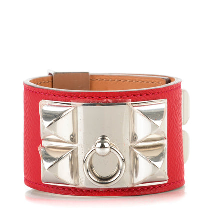 Hermes Epsom Collier De Chien CDC Bracelet S Rouge Casaque 1 of 7