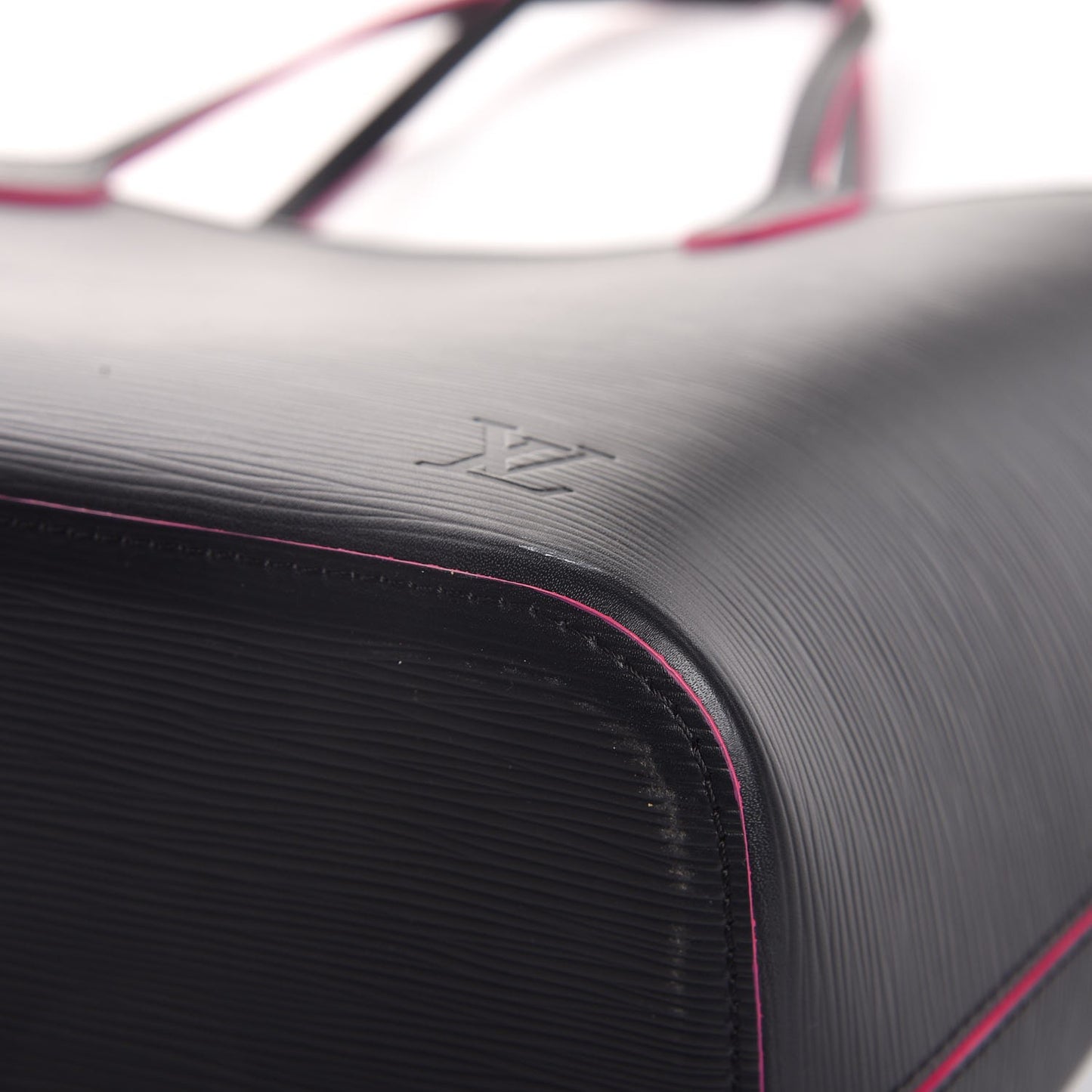 Epi Neverfull MM Black Hot Pink