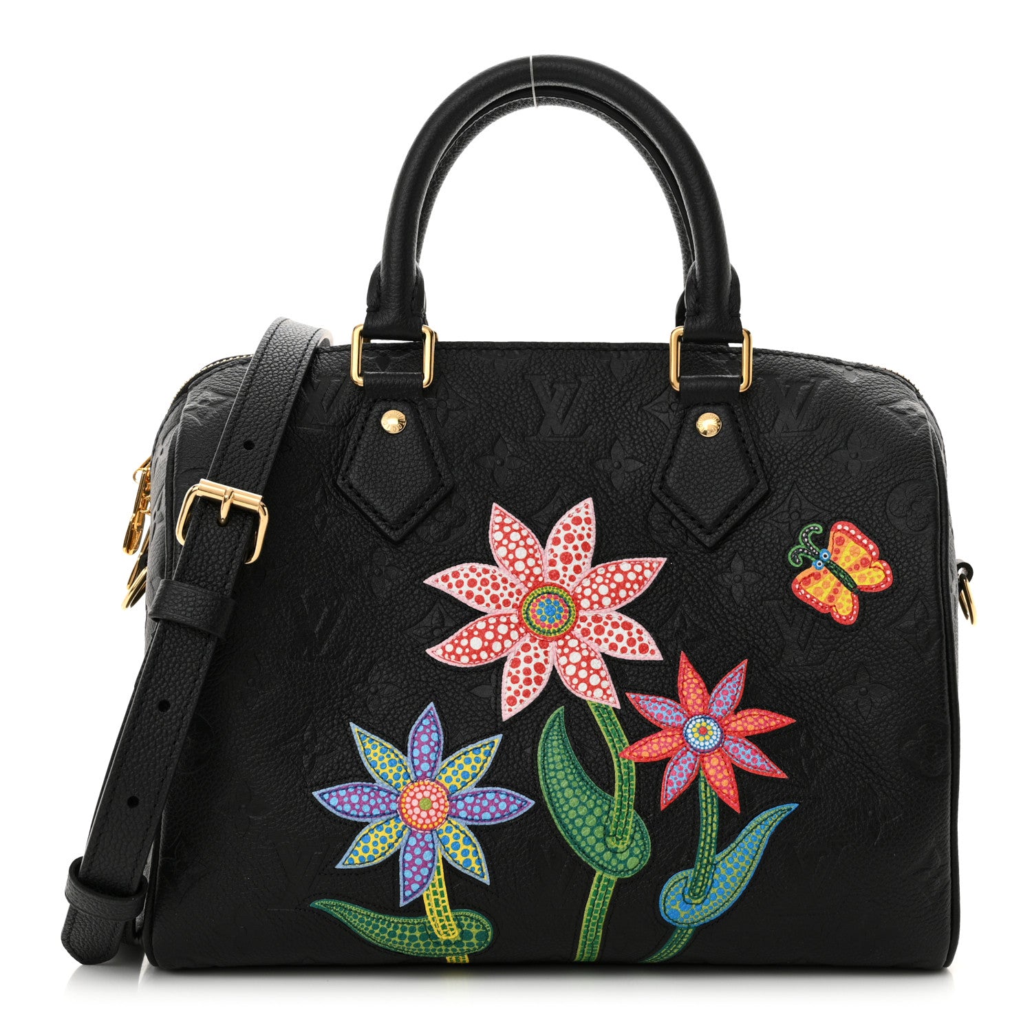 Louis Vuitton LV X YK Empreinte Speedy Bandouliere 25 Black 1 of 10
