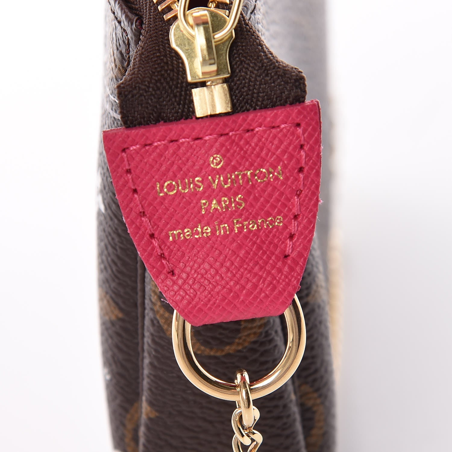 Louis Vuitton Monogram 2019 Christmas Animation Mini Courchevel Pochette Accessories Fuchsia 6 of 8
