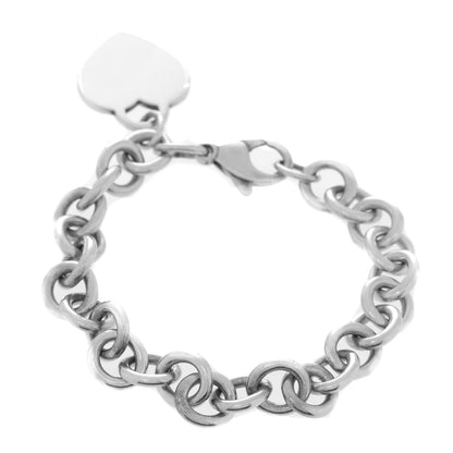 Tiffany Sterling Silver Heart Tag Charm Bracelet 3 of 5