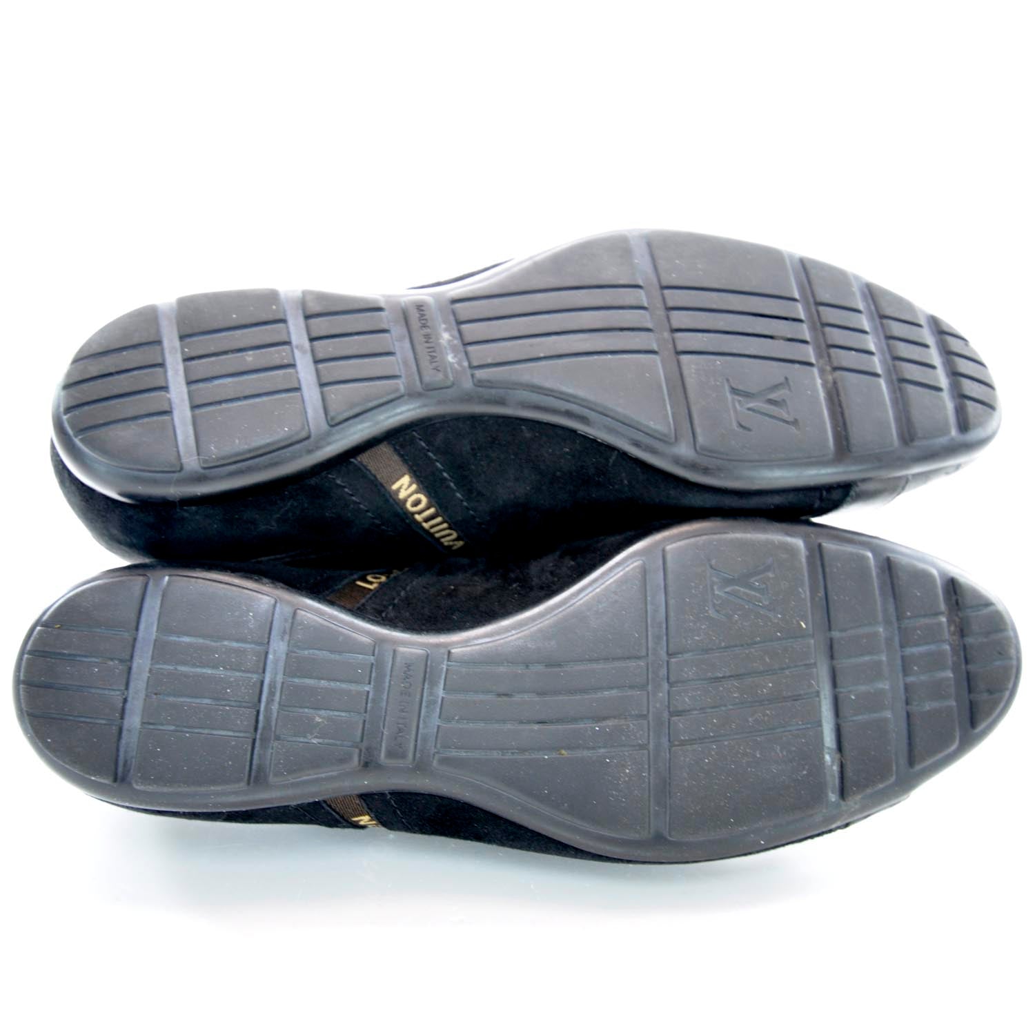 Louis Vuitton Suede Leather Sneakers 39 Black 7 of 9