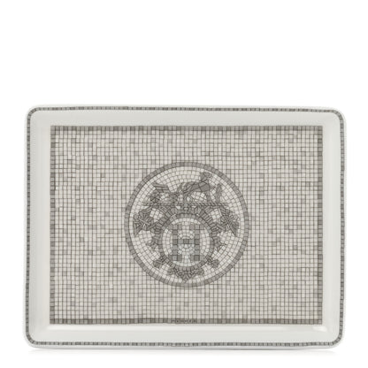 Hermes Porcelain Mosaique au 24 Platine Sushi Plate 1 of 6