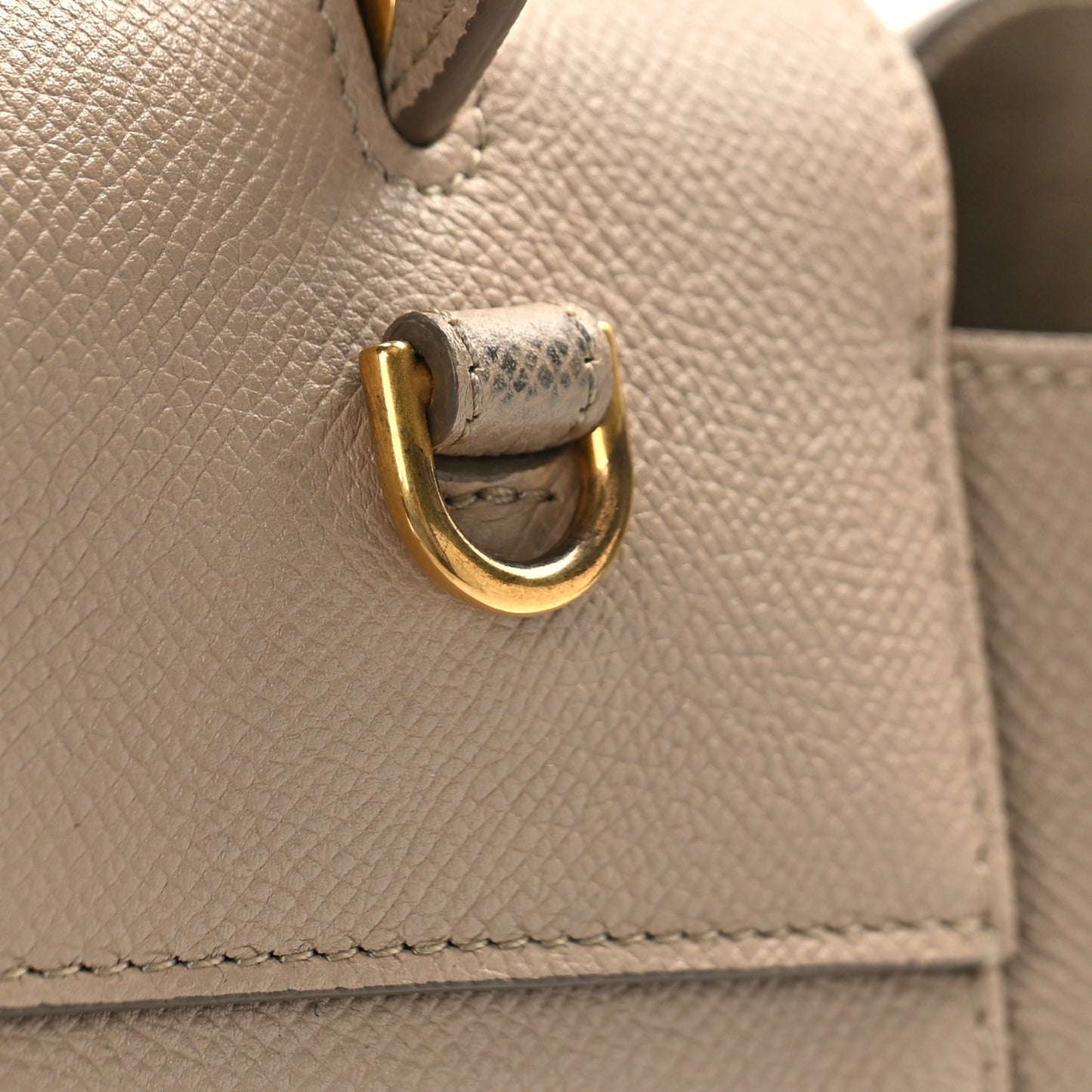Grained Calfskin Mini Belt Bag Light Taupe