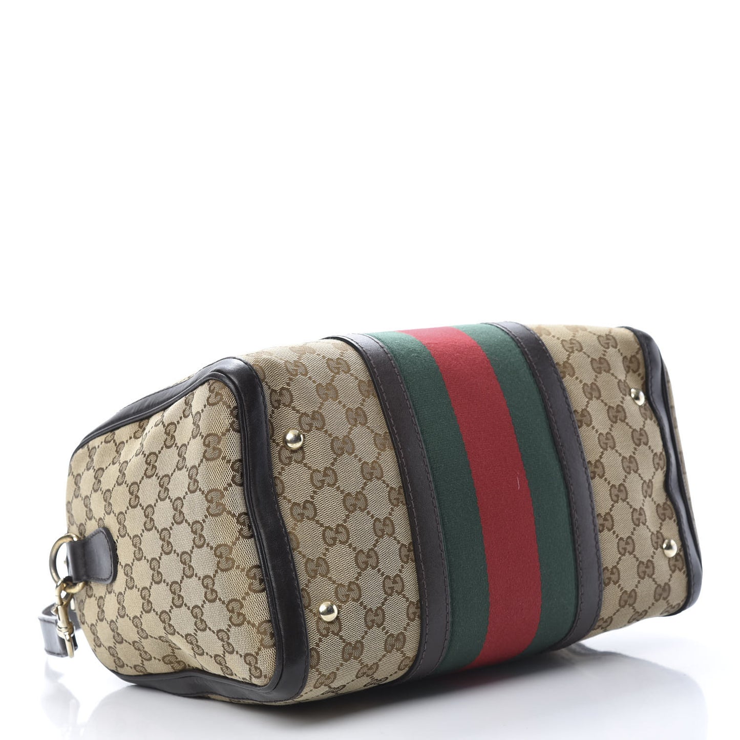 Monogram Vintage Web Medium Boston Dark Brown