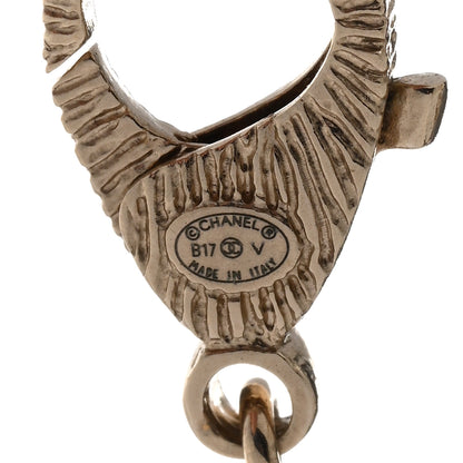 Chanel Pearl Bead CC Flower Long Necklace Gold 6 of 8