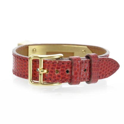 Hermes Stainless Steel Lizard 20mm Kelly Cadena Quartz Watch Rouge Moyen 4 of 7