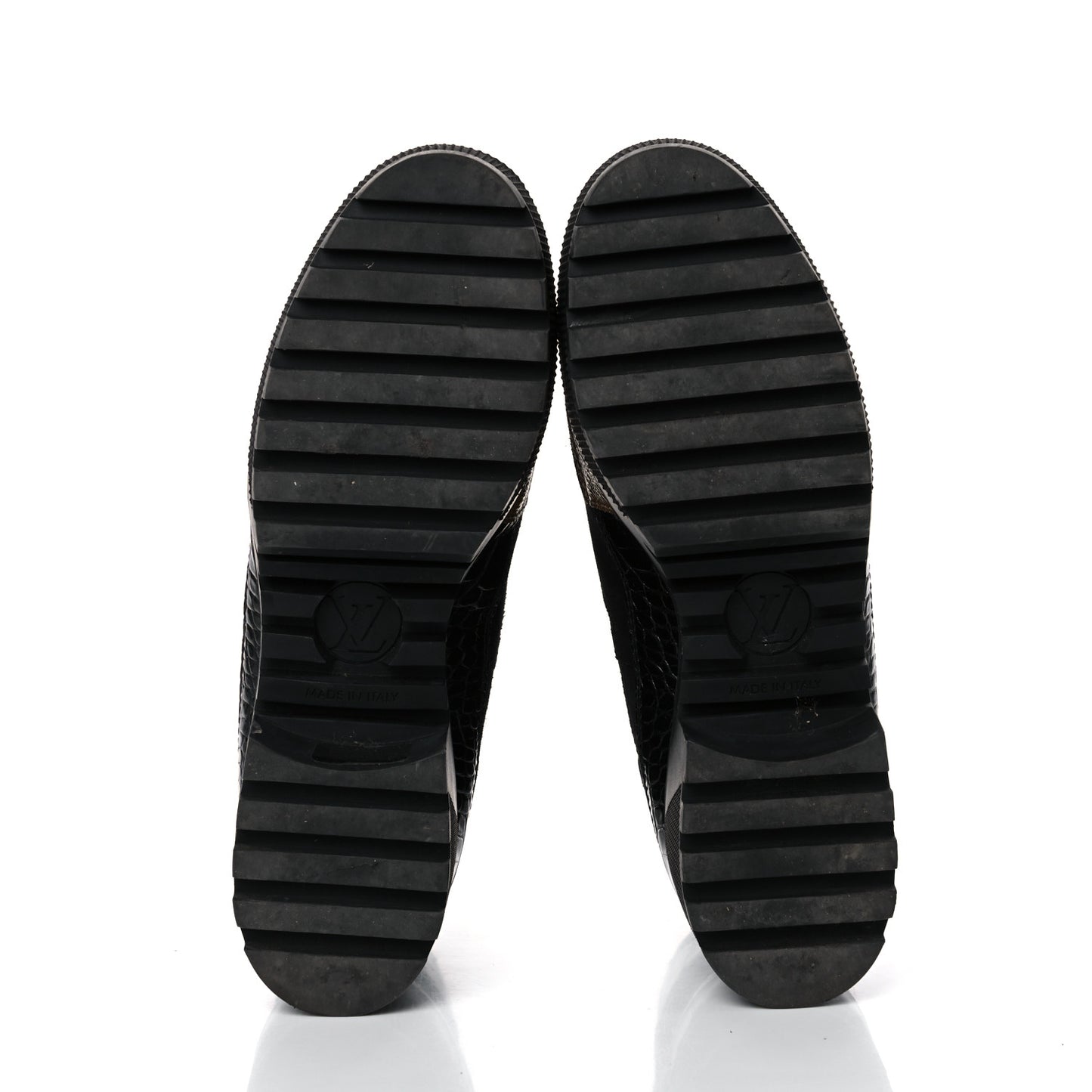 Suede Calfskin Monogram Laureate Platform Desert Boots 40 Black