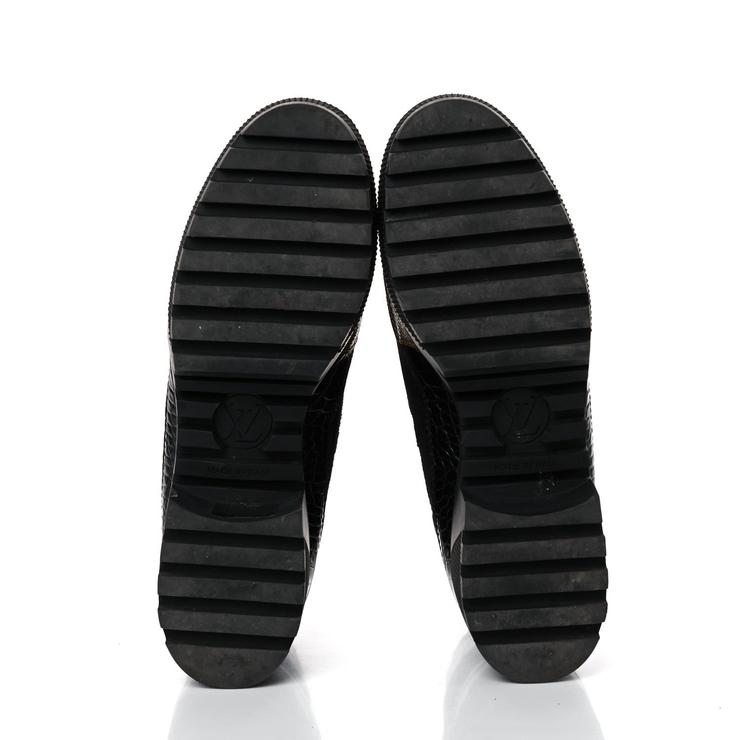 Louis Vuitton Suede Calfskin Monogram Laureate Platform Desert Boots 40 Black 5 of 14