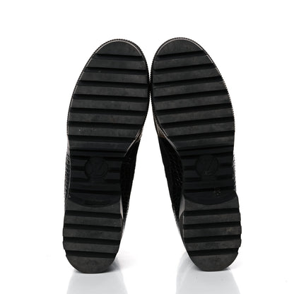 Louis Vuitton Suede Calfskin Monogram Laureate Platform Desert Boots 40 Black 5 of 14