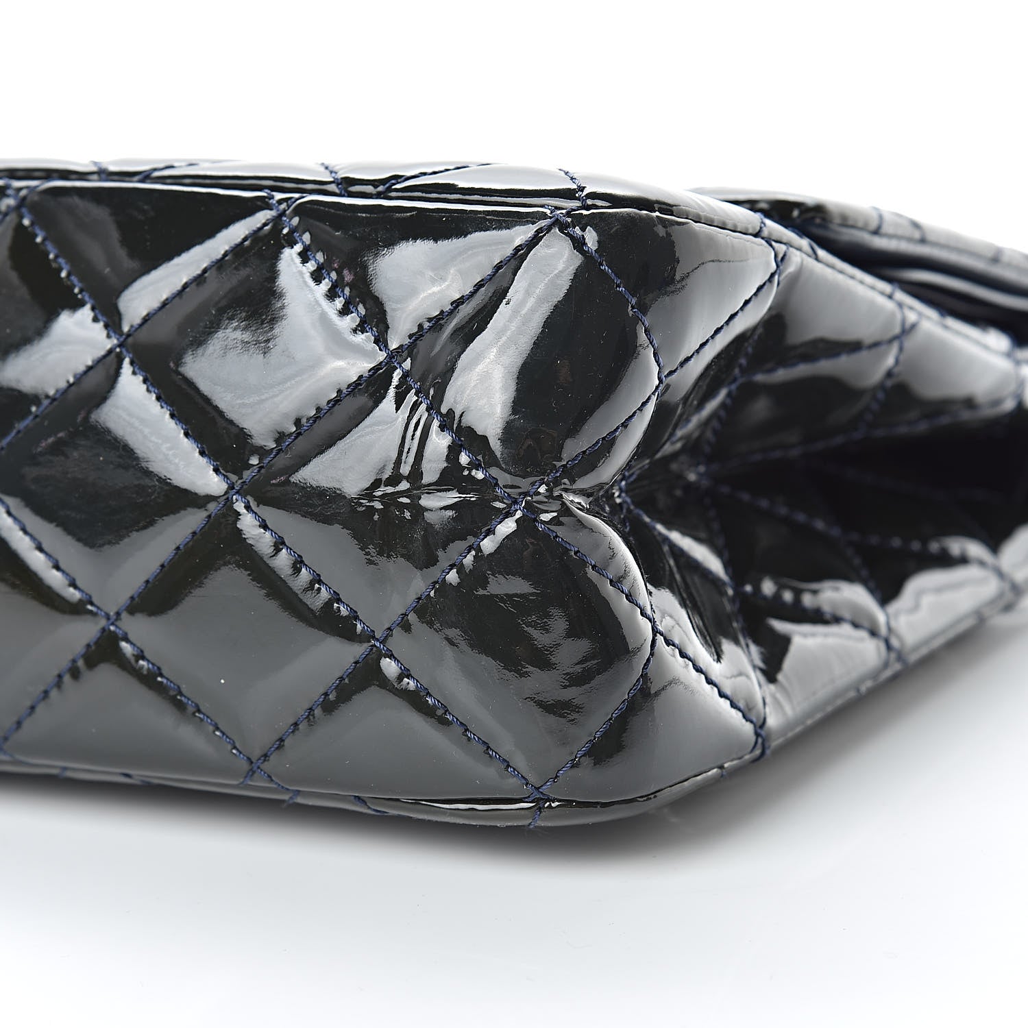 Chanel Patent Quilted 2.55 Reissue 227 Flap Dark Blue 10 of 14