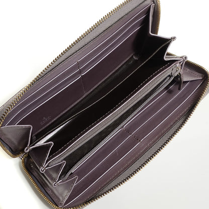 Gucci Metallic Soft Guccissima Margaux Calfskin Lovely Zip Around Wallet Senanque 5 of 6