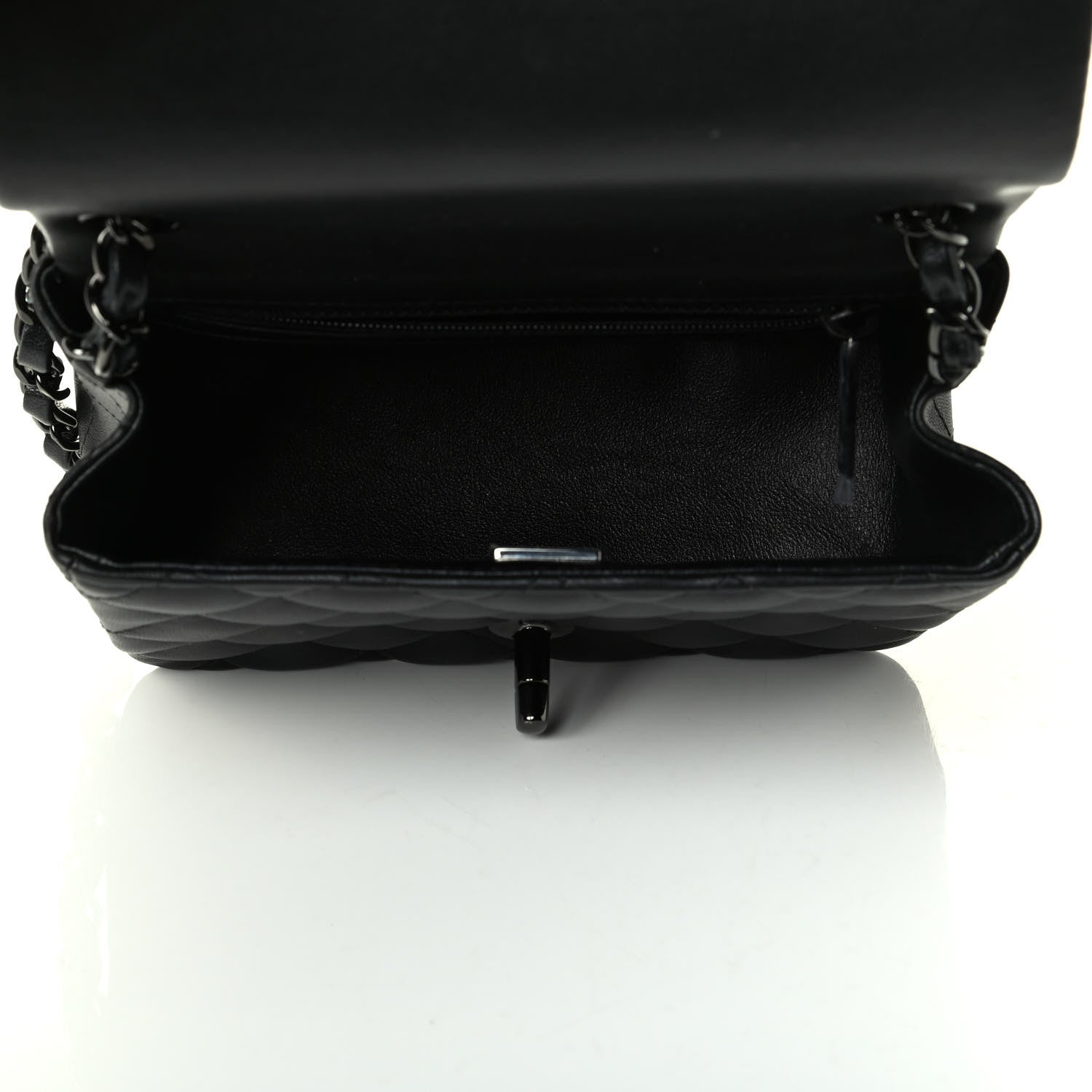 Chanel Lambskin Quilted Mini Square Flap So Black 4 of 8