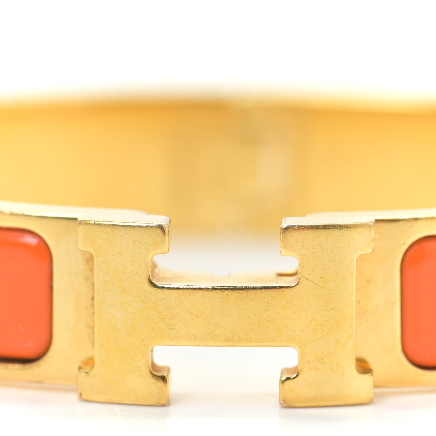 Enamel Narrow Clic Clac H Bracelet GM Orange