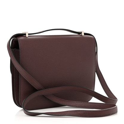 Hermes Epsom Enamel Constance 18 Rouge Sellier Framboise 3 of 16
