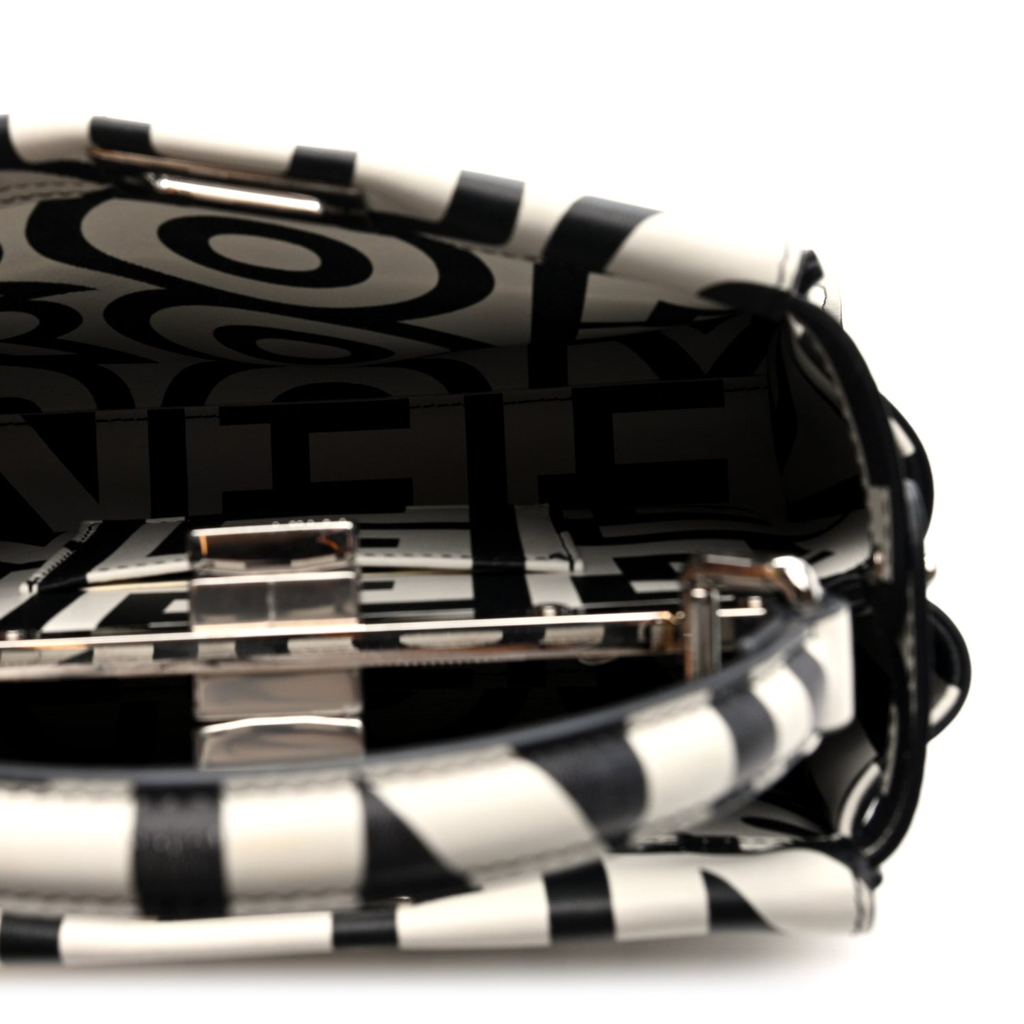 X MARC JACOBS Nappa Mini Peekaboo I SEE U Satchel Black White