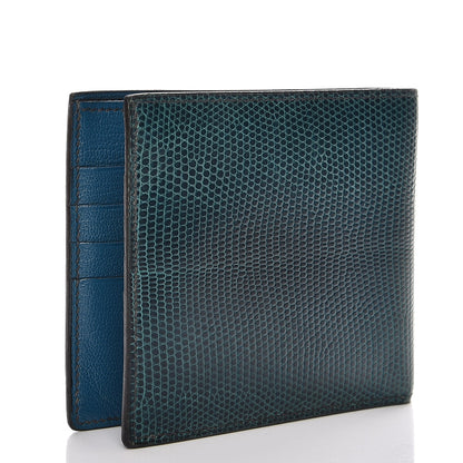Hermes Lizard Niloticus Citizen Wallet Bleu 3 of 9
