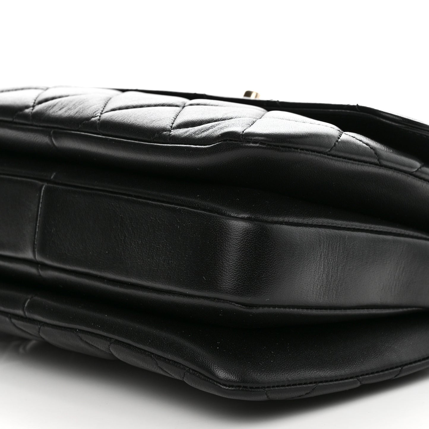 Lambskin Quilted Small Trendy CC Dual Handle Flap Bag Black