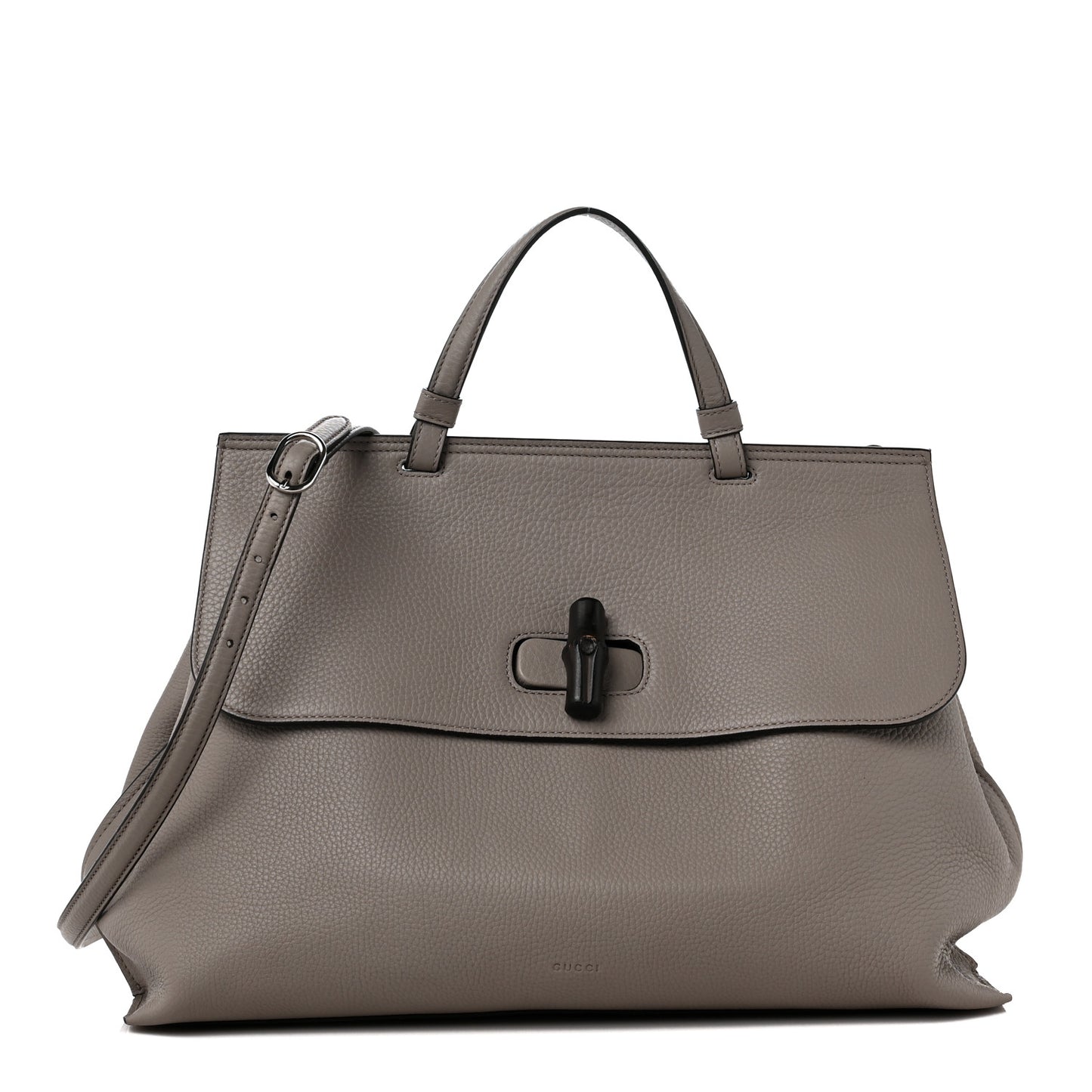 Cellarius Calfskin Large Bamboo Daily Top Handle Bag Storm Grey