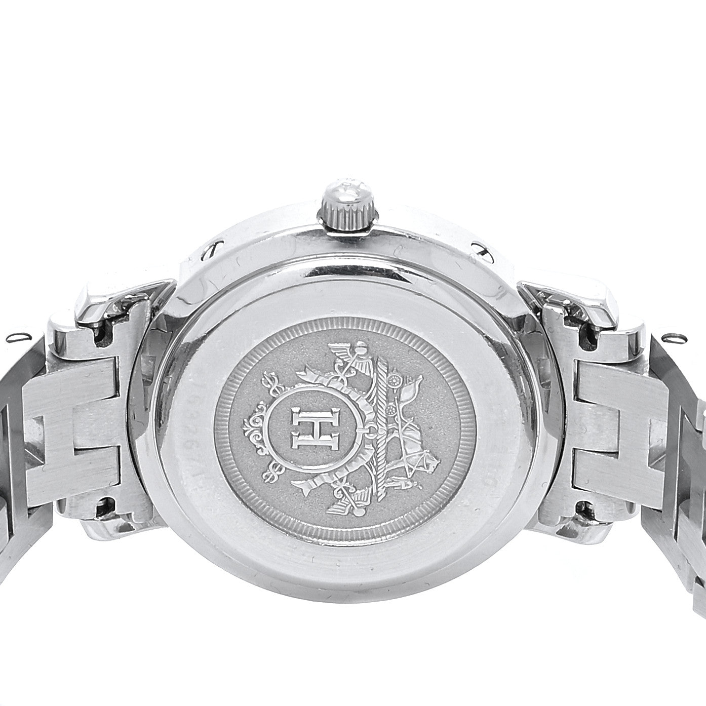 Hermes Stainless Steel 24mm Clipper Quartz Watch Gray 4 of 5