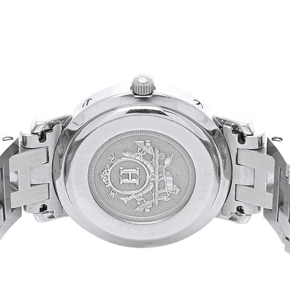 Hermes Stainless Steel 24mm Clipper Quartz Watch Gray 4 of 5
