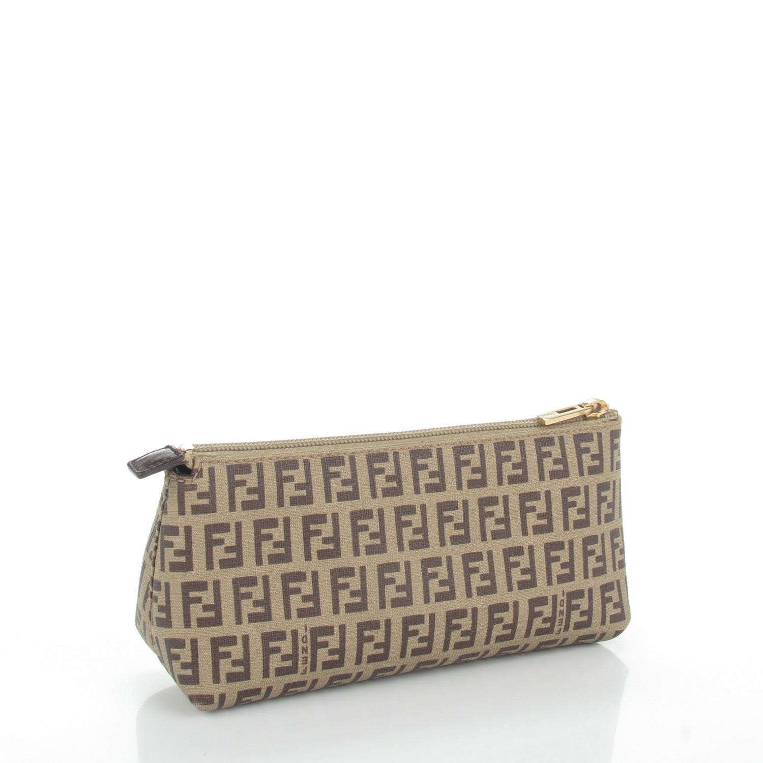 Fendi Zucchino Spalmati Forever Large Cosmetic Pouch Tobacco 3 of 8