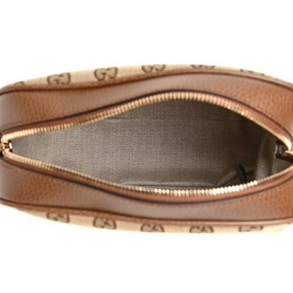 Gucci Monogram Mini Bree Messenger Bag Beige Tabacco 5 of 11